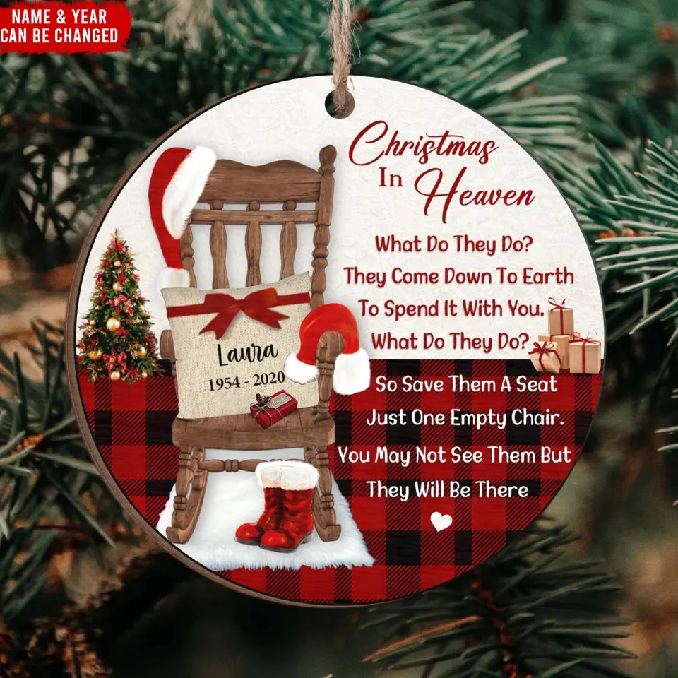 Christmas In Heaven What Do They Do - Personalized Ornament, Gift For Christmas