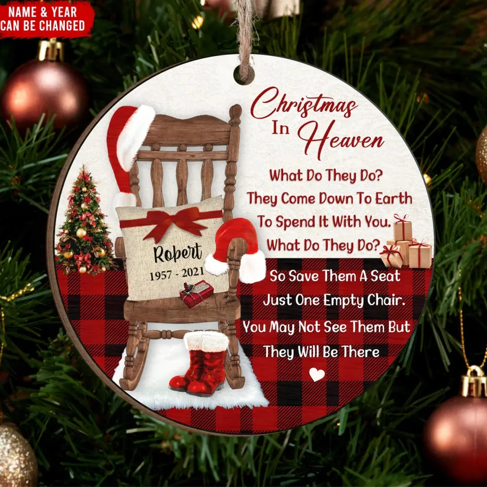 Christmas In Heaven What Do They Do - Personalized Ornament, Gift For Christmas