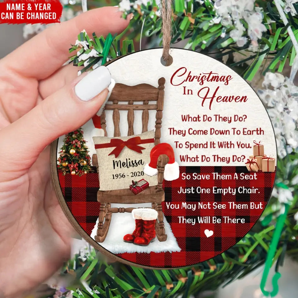Christmas In Heaven What Do They Do - Personalized Ornament, Gift For Christmas