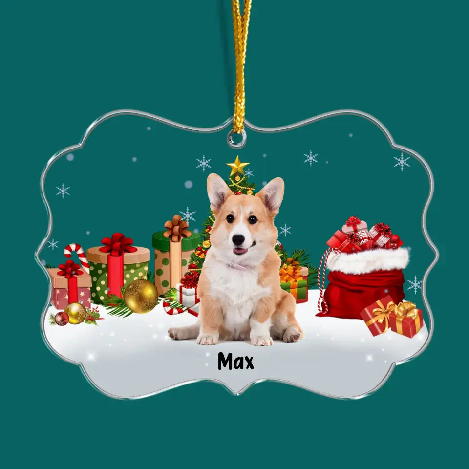 Dear Santa Define Naughty - Personalized Acrylic Ornament, Gift For Dog Lover