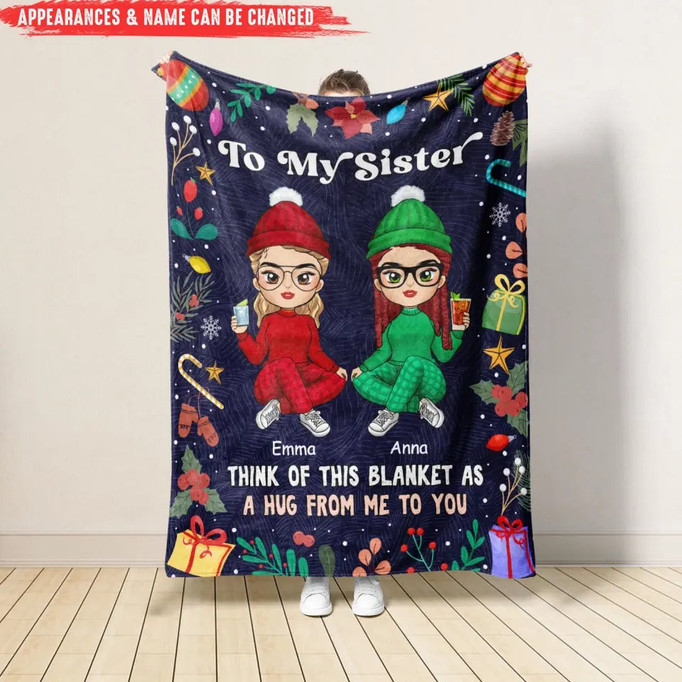 To My Sister - Personalized Blanket, Christmas Gift