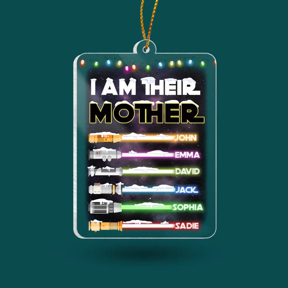 I Am Their Father/ Mother - Personalized Acrylic Ornament, Gift For Christmas