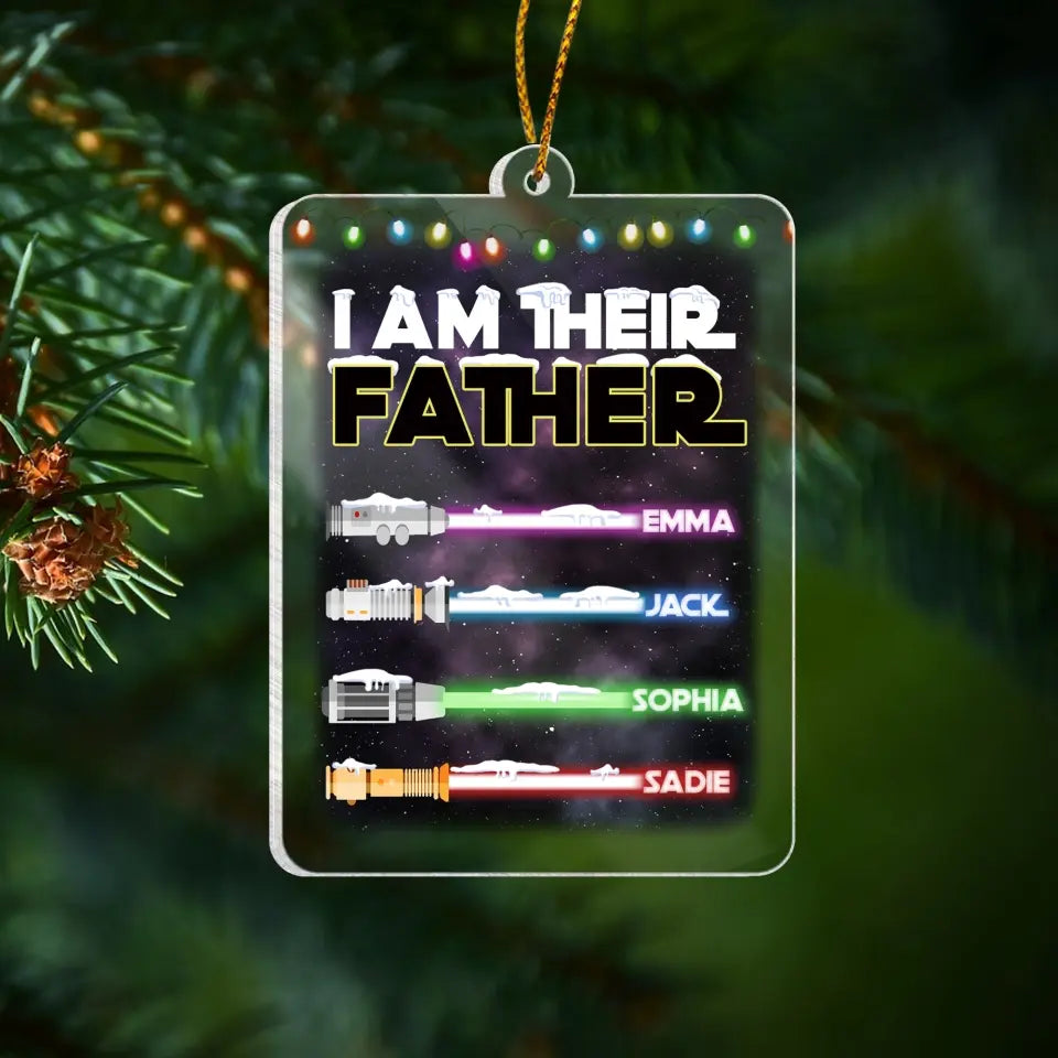 I Am Their Father/ Mother - Personalized Acrylic Ornament, Gift For Christmas
