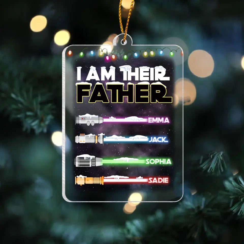I Am Their Father/ Mother - Personalized Acrylic Ornament, Gift For Christmas