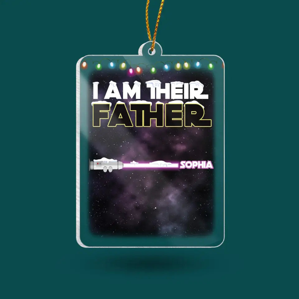I Am Their Father/ Mother - Personalized Acrylic Ornament, Gift For Christmas