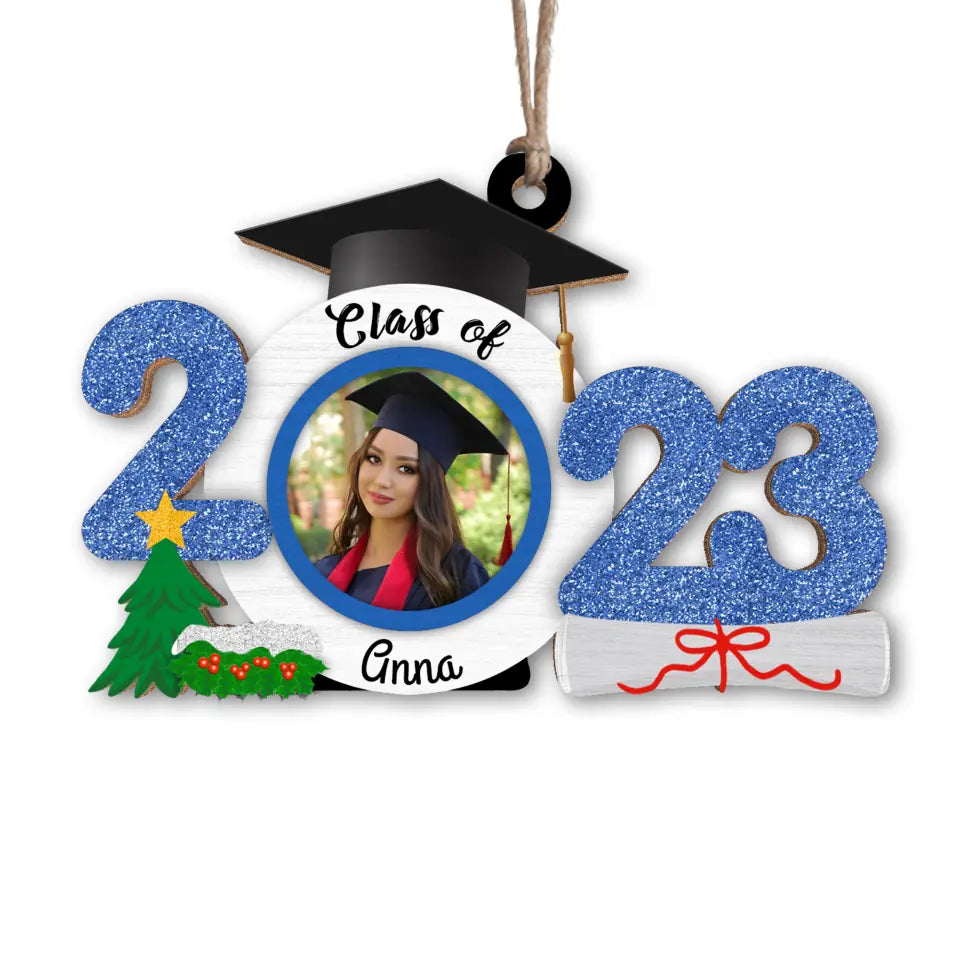 Class of 2024 - Personalized Wooden Ornament , Gift For Christmas - ORN42