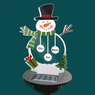 Powered Snowflake, Snowman Santa Christmas - Personalized Solar Light