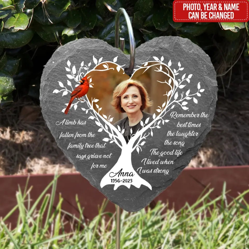 A Limb Has Fallen From The Family Tree - Personalized Garden Slate, Memorial Gift, Sympathy Gift