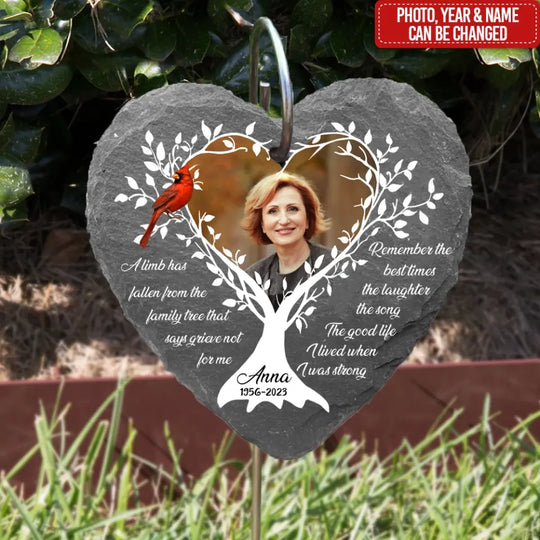 A Limb Has Fallen From The Family Tree - Personalized Garden Slate, Memorial Gift, Sympathy Gift