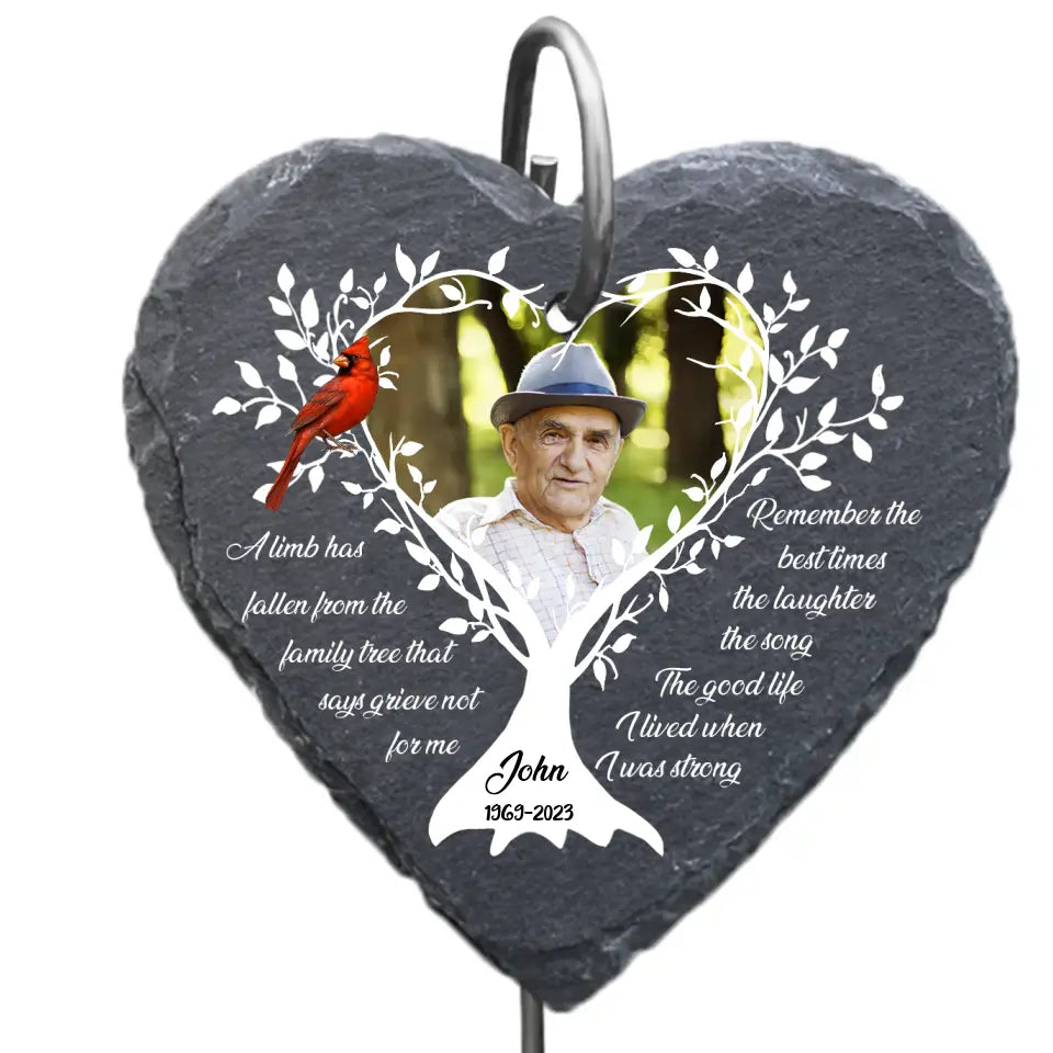 A Limb Has Fallen From The Family Tree - Personalized Garden Slate, Memorial Gift, Sympathy Gift