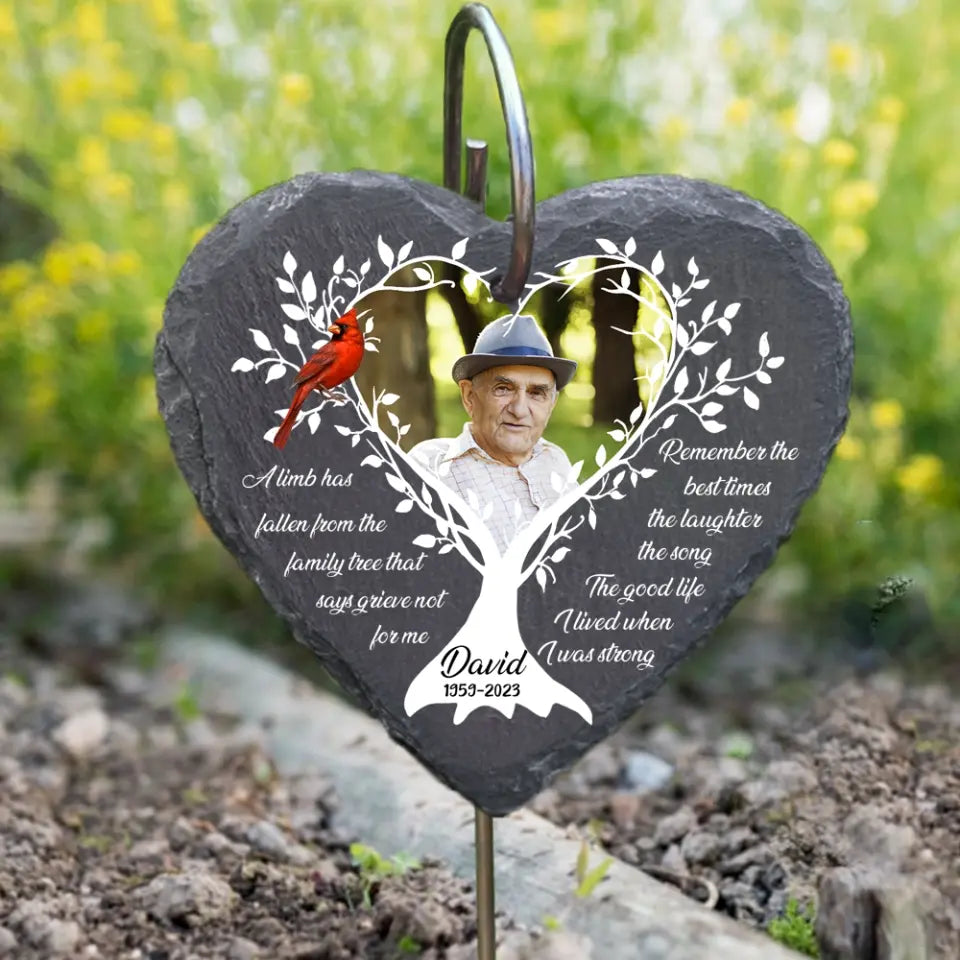 A Limb Has Fallen From The Family Tree - Personalized Garden Slate, Memorial Gift, Sympathy Gift