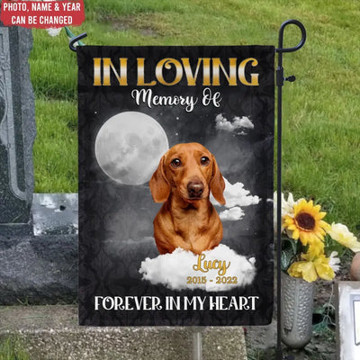 In Loving Memory Of - Personalized Garden Flag, Memorial Gift