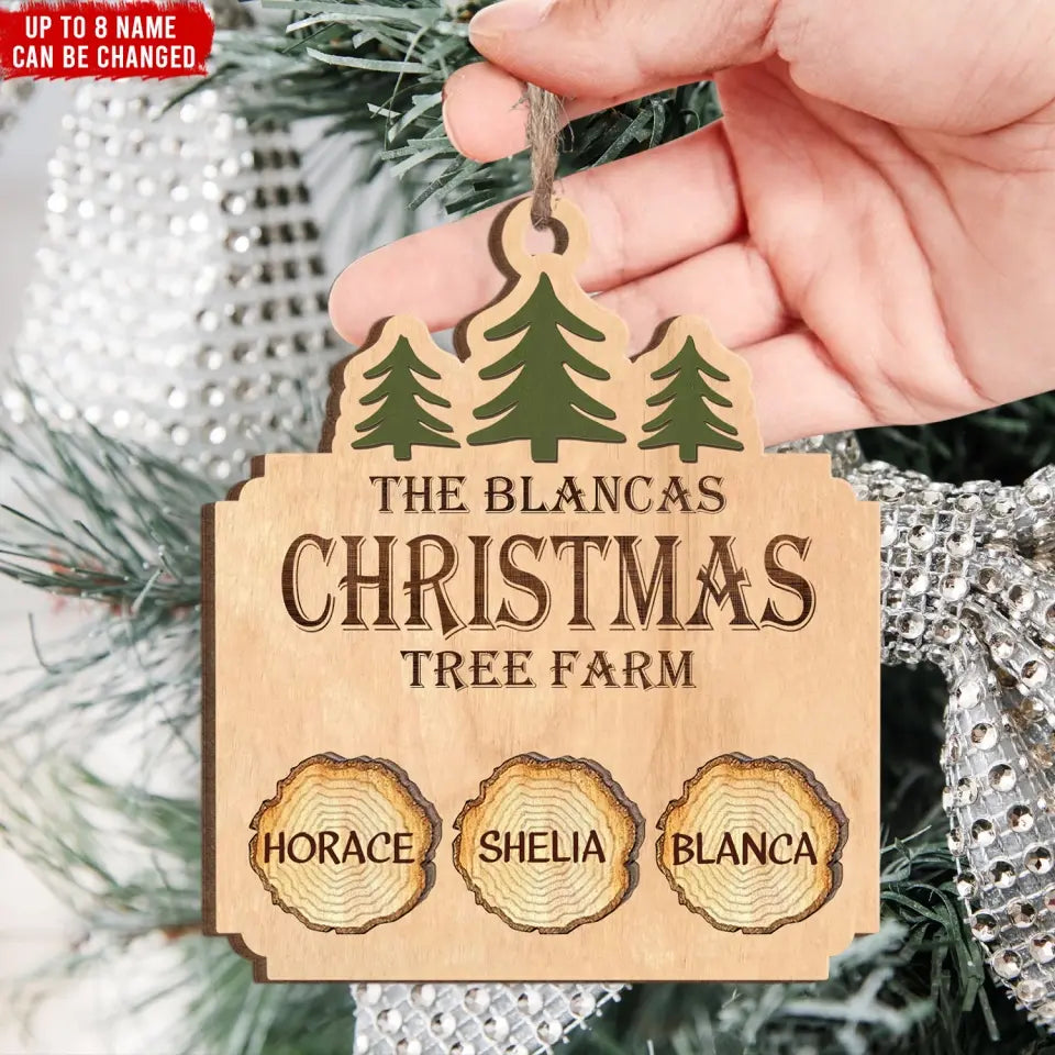 Christmas Tree Farm - Personalized Wooden Ornament, Gift For Christmas