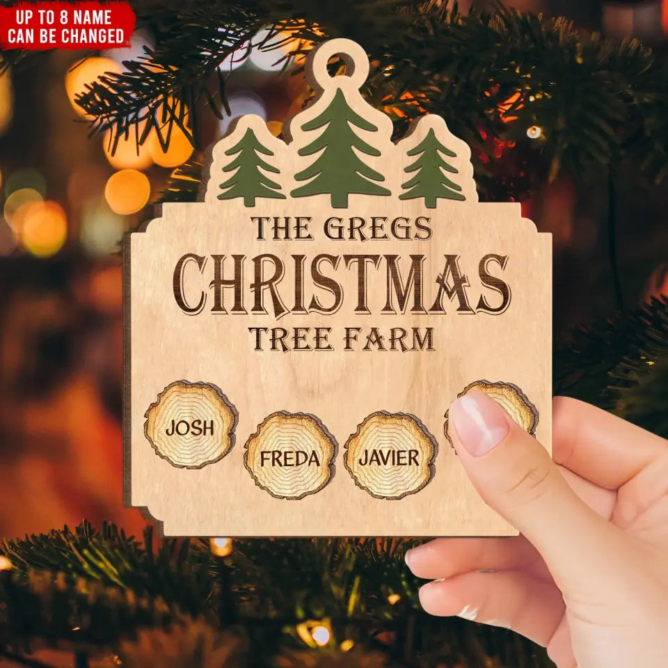 Christmas Tree Farm - Personalized Wooden Ornament, Gift For Christmas