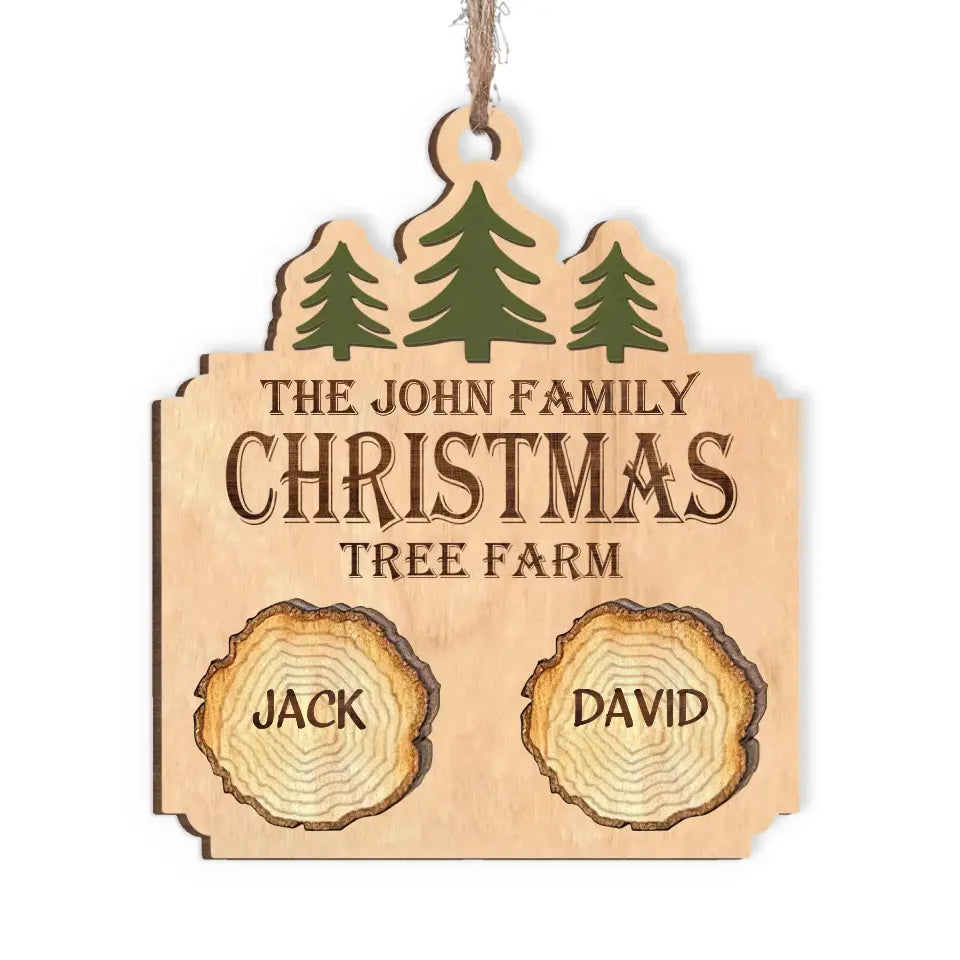 Christmas Tree Farm - Personalized Wooden Ornament, Gift For Christmas