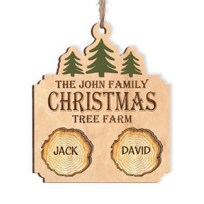 Christmas Tree Farm - Personalized Wooden Ornament, Gift For Christmas