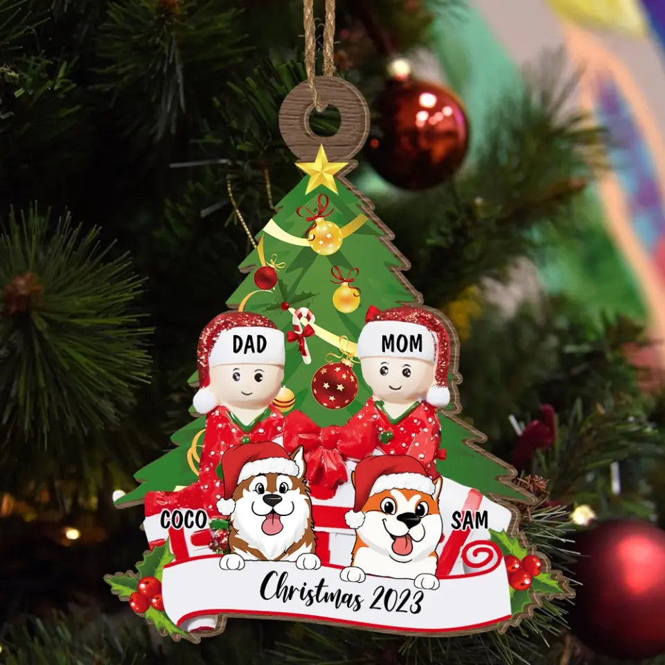 Merry Christmas - Personalized Wooden Ornament, Christmas Gift