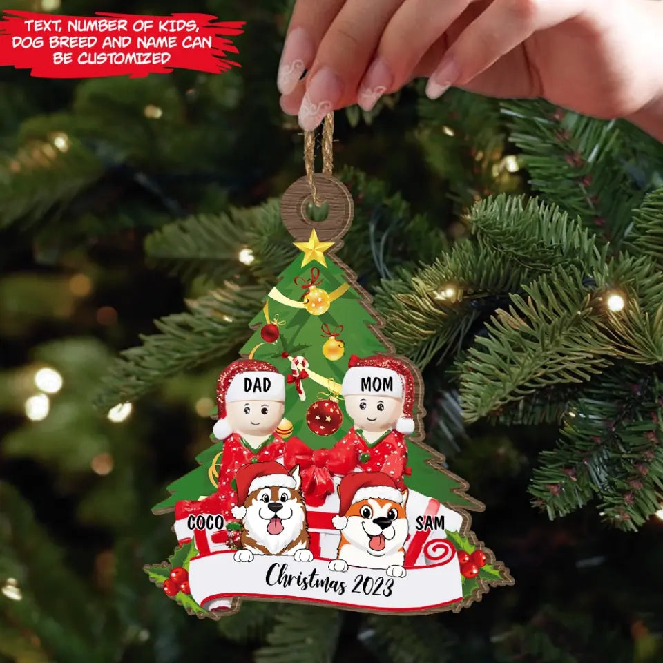 Merry Christmas - Personalized Wooden Ornament, Christmas Gift