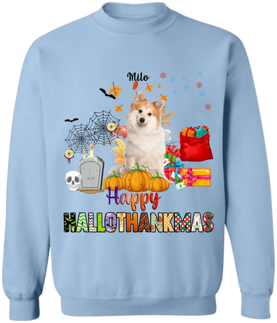 Happy Hallothanksmas - Personalized T-Shirt, Gift For Dog Lovers