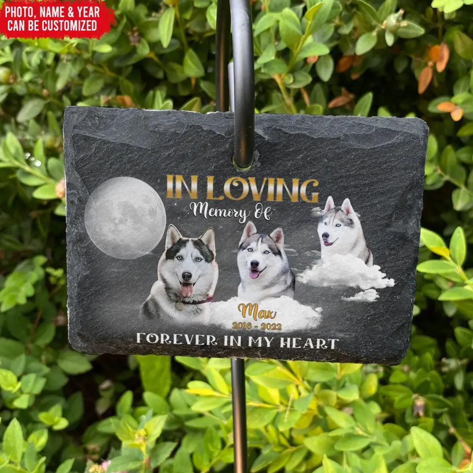 In Loving Memory Of - Personalized Garden Slate, Memorial Gift