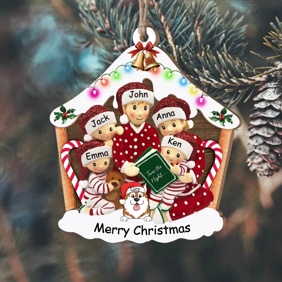 Family Christmas - Personalized Wooden Ornament, Christmas Gift For Family - ORN83