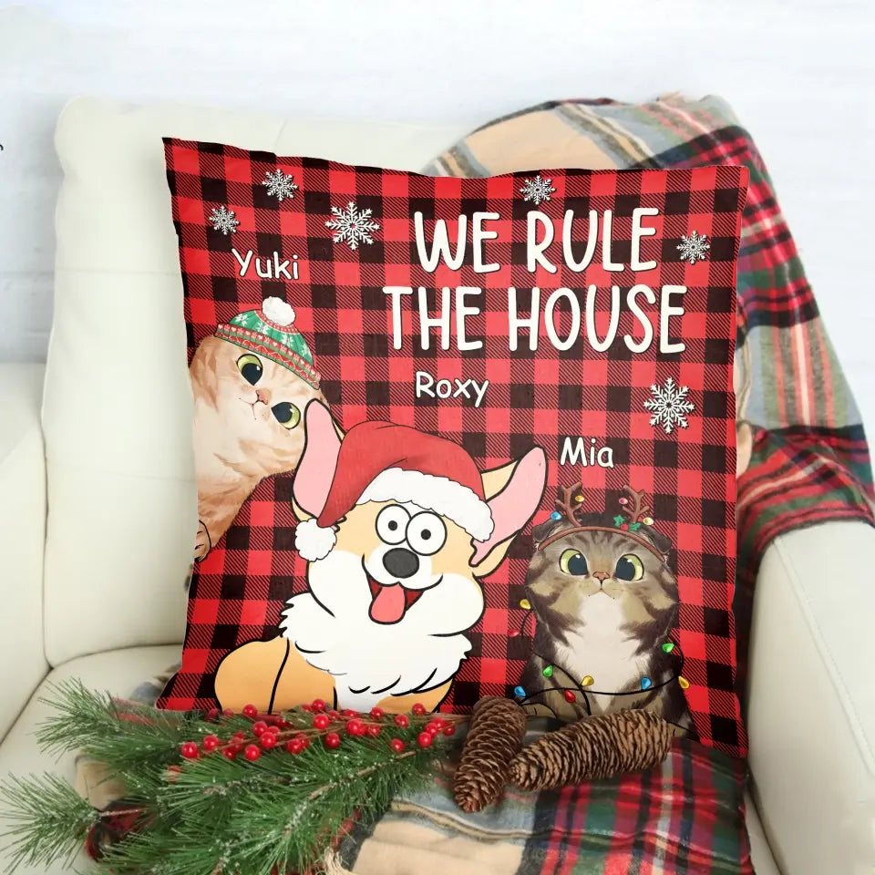 We Rule The House - Personalized Pillow, Gift For Christmas - PC70