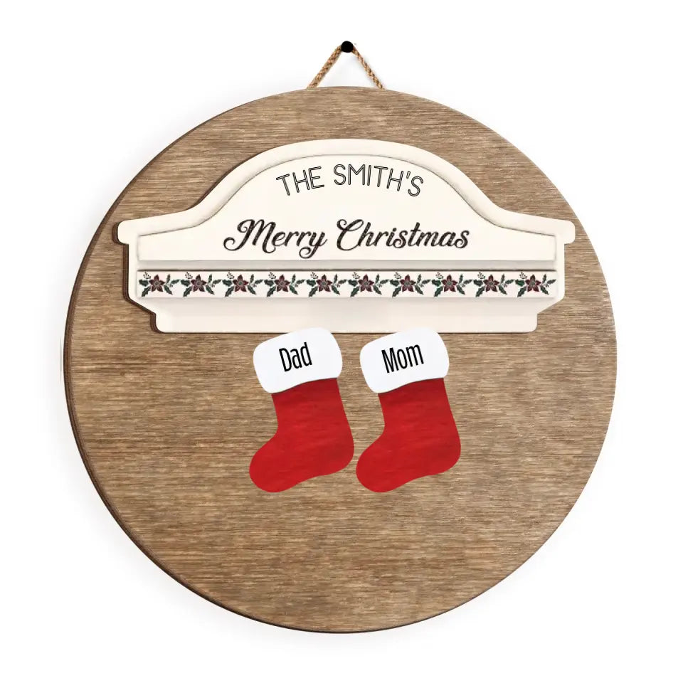 Merry Christmas 2023 - Personalized 2 Layer Sign, Gift For Christmas - DS639