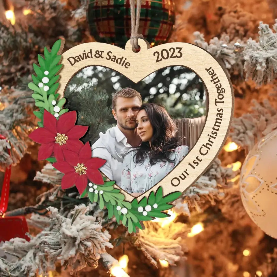 Our 1st Christmas Together - Personalized Wooden Ornament - ORN91