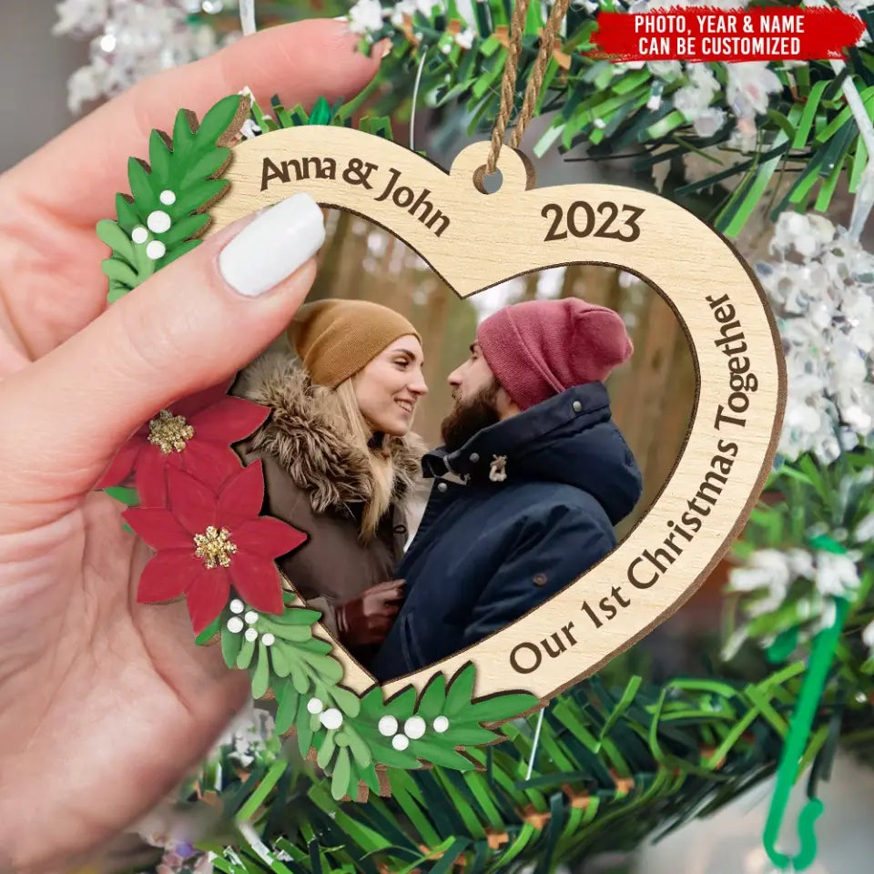 Our 1st Christmas Together - Personalized Wooden Ornament - ORN91