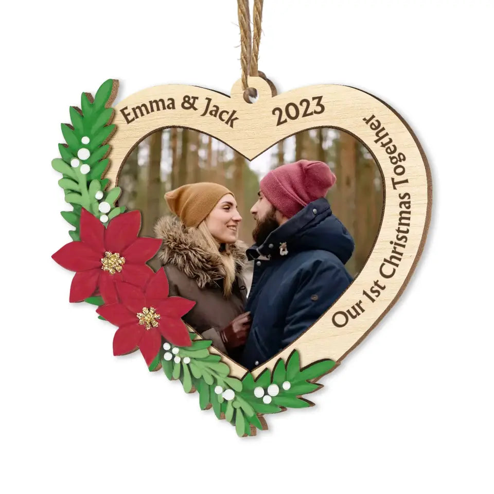 Our 1st Christmas Together - Personalized Wooden Ornament - ORN91