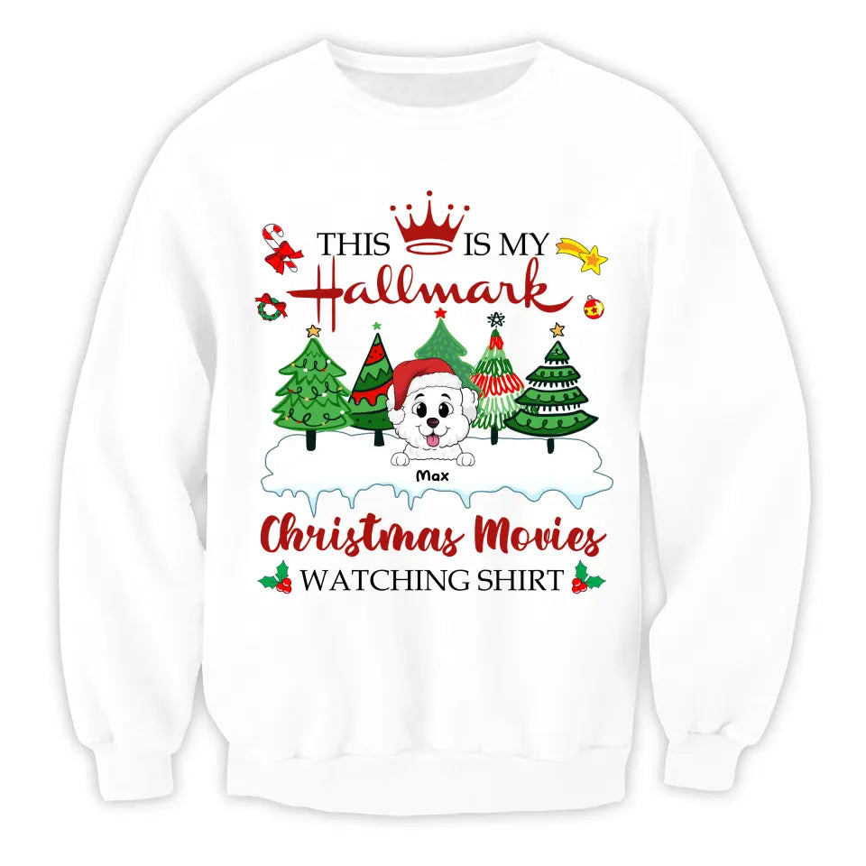 This is My Hallmark Christmas Watching Shirt - Personalized T-Shirt, Christmas Gift For Dog Lovers - TS1016