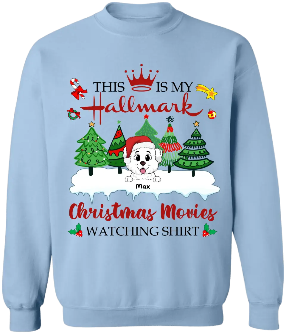 This is My Hallmark Christmas Watching Shirt - Personalized T-Shirt, Christmas Gift For Dog Lovers - TS1016
