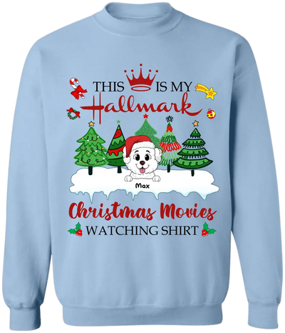 This is My Hallmark Christmas Watching Shirt - Personalized T-Shirt, Christmas Gift For Dog Lovers - TS1016