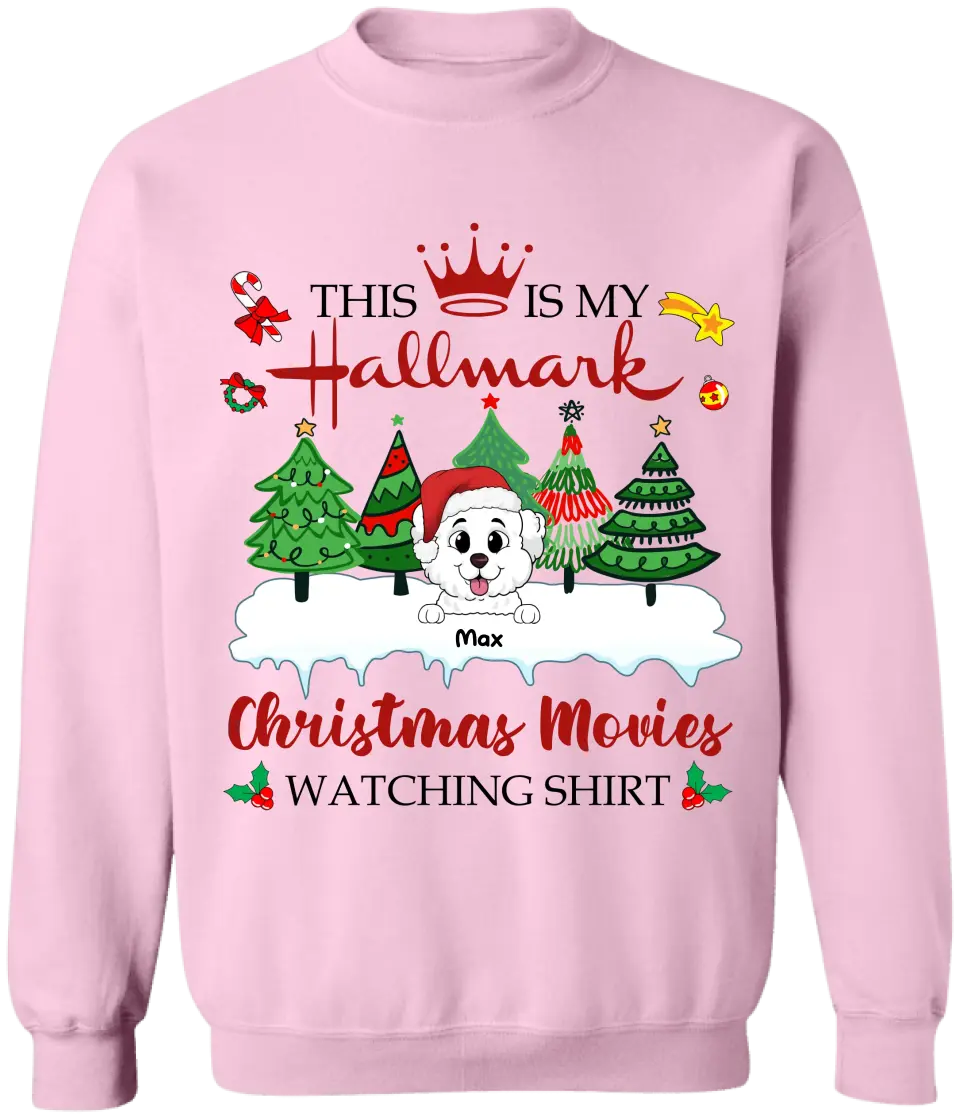 This is My Hallmark Christmas Watching Shirt - Personalized T-Shirt, Christmas Gift For Dog Lovers - TS1016
