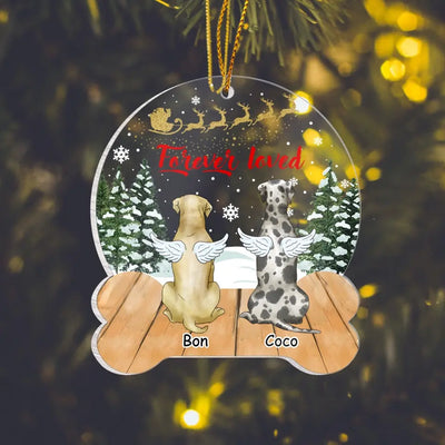 Forever Loved - Personalized Acrylic Ornament, Gift For Dog Lovers, Pet Loss Gift - ORN97
