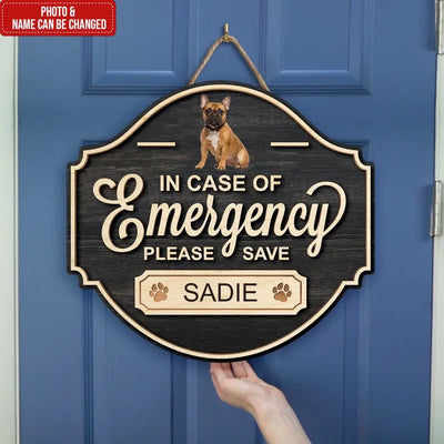 In Case Of Emergency Please Save My Pet - Personalized Wooden Sign, Home Decor, Gift For Pet Lovers - DS641