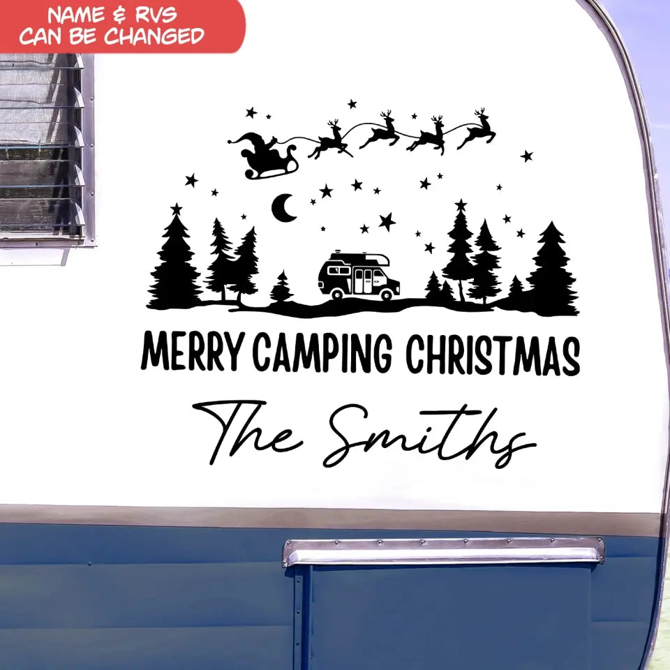 Merry Camping Christmas - Personalized Decal Gift For Christmas - PCD90