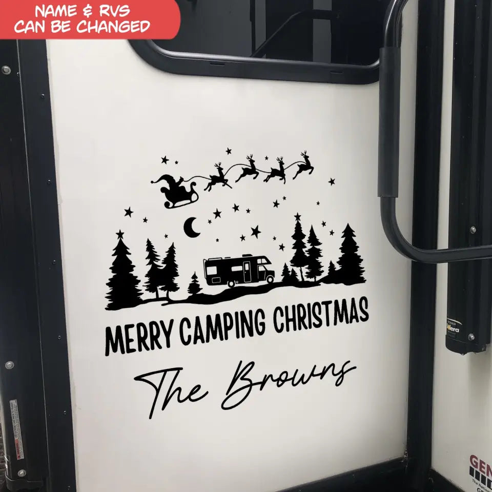 Merry Camping Christmas - Personalized Decal Gift For Christmas - PCD90