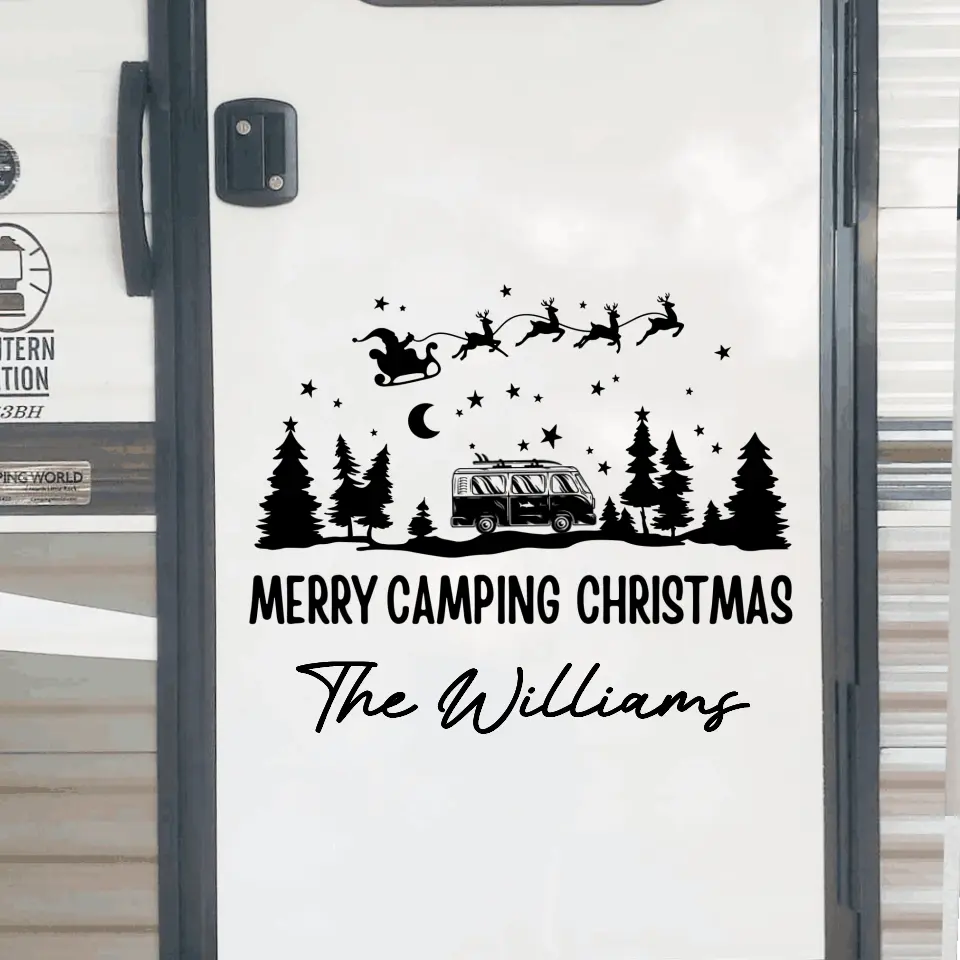 Merry Camping Christmas - Personalized Decal Gift For Christmas - PCD90