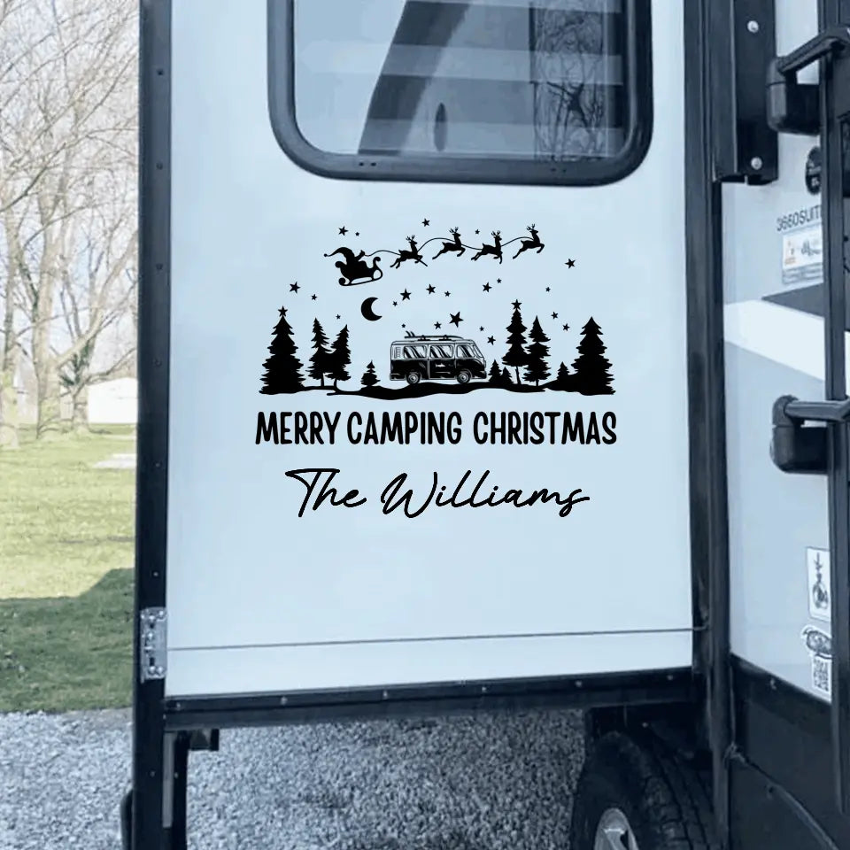 Merry Camping Christmas - Personalized Decal Gift For Christmas - PCD90