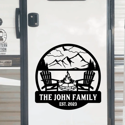 Camping Gifts Fire Pit - Personalized Decal, Camping Gift For Camping Lovers - PCD91