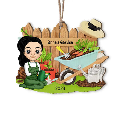 Gardener Christmas Ornament - Personalized Wood Ornament, Gift For Christmas - ORN109
