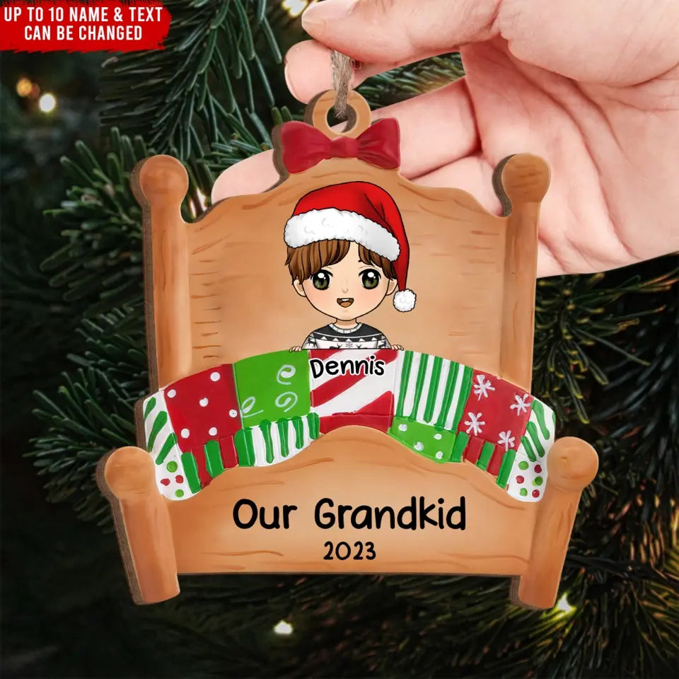 Our Grandkids - Personalized Wooden Ornament, Gift For Christmas - ORN110