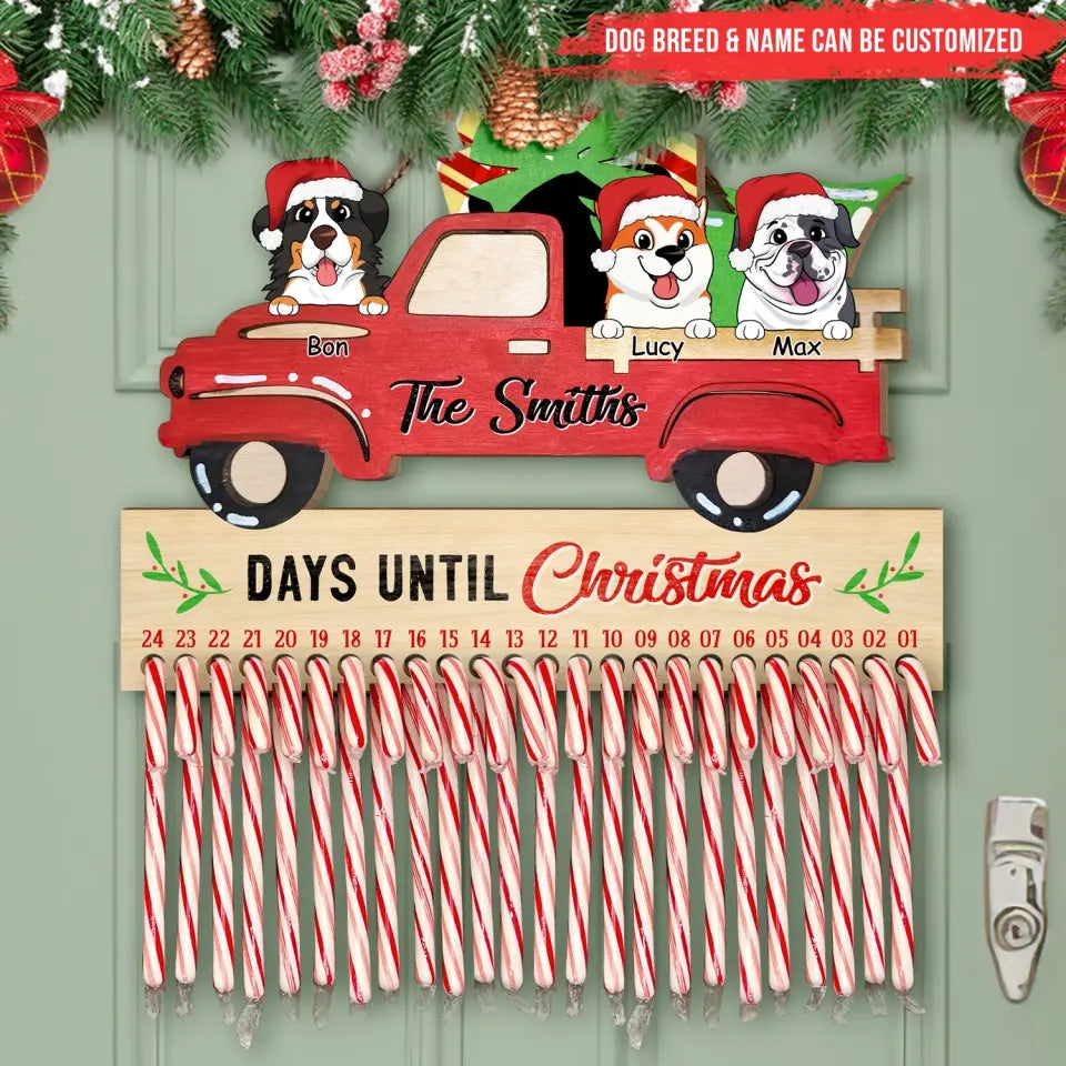 Days Until Christmas - Personalized Christmas Countdown Sign, Gift For Christmas - DS644