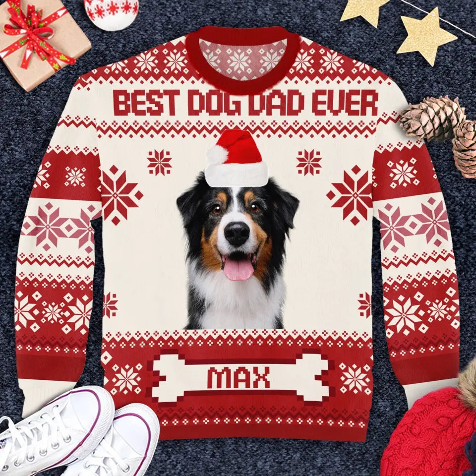 Best Dog Mom Ever - Personalized Wool Sweater, Gift For Christmas - SW20