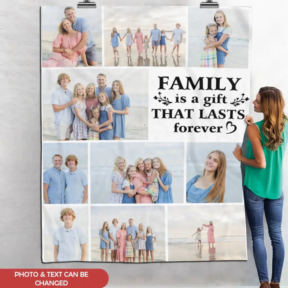 Family Is A Gift That Lasts Forever - Personalized Blanket, Gift For Family - BL30