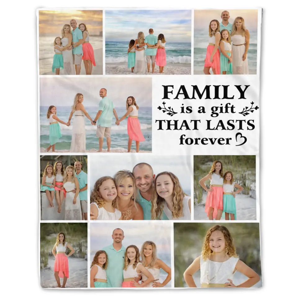 Family Is A Gift That Lasts Forever - Personalized Blanket, Gift For Family - BL30
