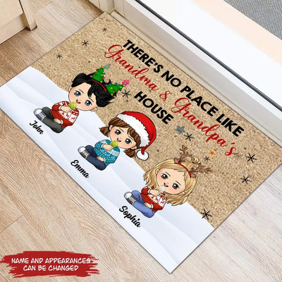 There’s No Place Like Grandma & Grandpa’s House - Personalized Doormat, Gift For Christmas - DM248