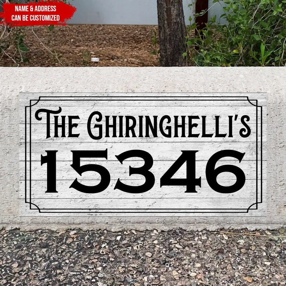 Custom Address Decal - Personalized Curb Decal, Custom Address - CD03