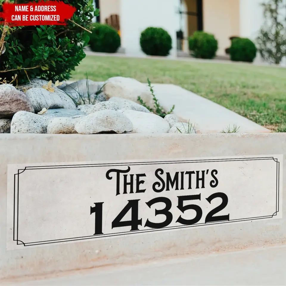 Custom Address Decal - Personalized Curb Decal, Custom Address - CD03
